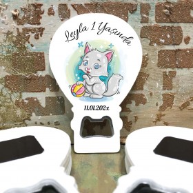 Balon Açacaklı Magnet 149 - Kedili Tasarım
