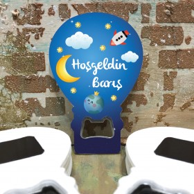 Balon Açacaklı Magnet 151 - Uzay Temalı Hediyelik Magnet