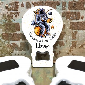 Balon Açacaklı Magnet 152 - Astronot Temalı Hediyelik Magnet