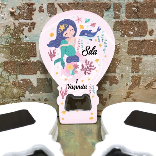Balon Açacaklı Magnet 158 - Deniz Kızı Hediyelik Magnet - Yaren Davetiye