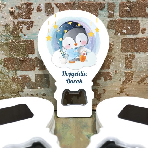 Balon Açacaklı Magnet 183 - Penguen Tasarım - Yaren Davetiye