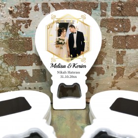 Balon Açacaklı Magnet 0207 - Fotoğraflı Nişan, Söz, Nikah, Düğün Hatırası Hediyelik