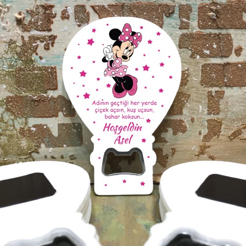 Balon Açacaklı Magnet 235 - Minnie Mouse Hediyelik Magnet - Yaren Davetiye