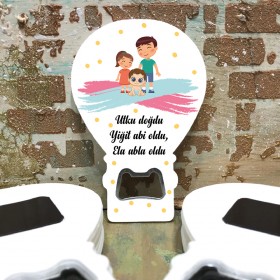 Balon Açacaklı Magnet 236 - Kardeş Temalı Magnet