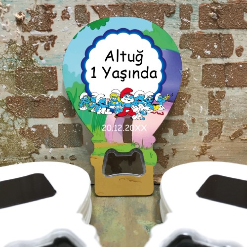 Balon Açacaklı Magnet 251 - Şirinler Hediyelik Magnet Balon Açacaklı Magnet 251 - Şirinler Hediyelik Magnet - Yaren Davetiye