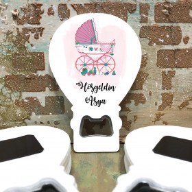 Balon Açacaklı Magnet 256 - Kız Bebek Arabası Tasarım