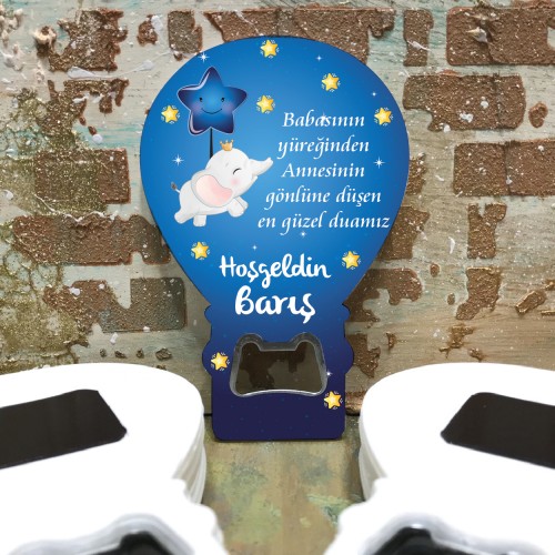 Balon Açacaklı Magnet 259 - Sevimli Fil Tasarım - Yaren Davetiye