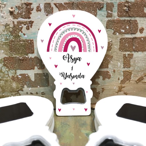 Balon Açacaklı Magnet 274 - Gökkuşağı Hediyelik Magnet - Yaren Davetiye