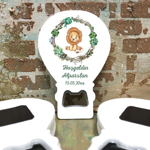 Balon Açacaklı Magnet 287 - Aslan Tasarım Hediyelik Magnet - Yaren Davetiye