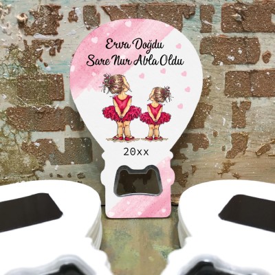 Balon Açacaklı Magnet 290 - Kız Kardeş Tasarm Magnet