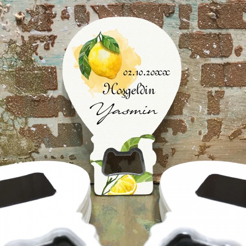 Balon Açacaklı Magnet 312 - Limon Tasarım Balon Açacaklı Magnet 312 - Limon Tasarım - Yaren Davetiye