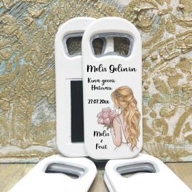 Dikdörtgen Açacaklı Magnet 01001 - Bekarlığa Veda, Kına Kızı Hediyelik Magnet