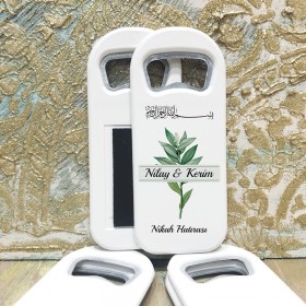 Dikdörtgen Açacaklı Magnet 01013 - Yeşil Çiçek Hediyelik Magnet