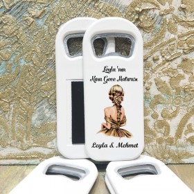 Dikdörtgen Açacaklı Magnet 01020 - Kına Kızı Tasarım Hediyelik Magnet
