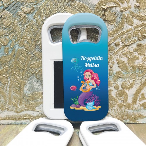 Dikdörtgen Açacaklı Magnet 1054 - Deniz Kızı Hediyelik Magnet - Yaren Davetiye