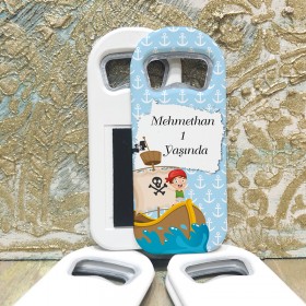 Dikdörtgen Açacaklı Magnet 1076 - Korsan Gemici Tasarım Hediyelik Magnet