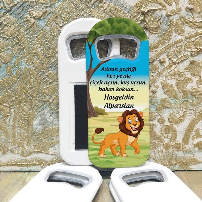 Dikdörtgen Açacaklı Magnet 1085 - Aslan Hediyelik Magnet