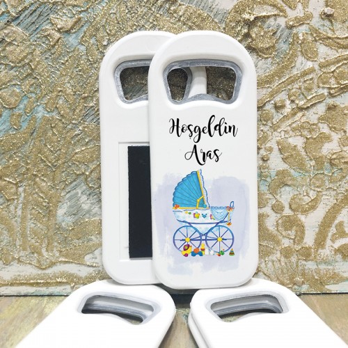 Erkek Bebek Arabası Tasarım Hediyelik Magnet