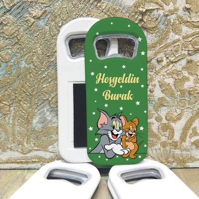 Dikdörtgen Açacaklı Magnet 1090 - Tom ve Jerry Tasarım Hediyelik Magnet