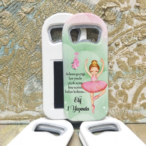 Dikdörtgen Açacaklı Magnet 1101 - Balerin Hediyelik Magnet - Yaren Davetiye