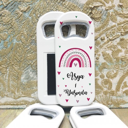 Dikdörtgen Açacaklı Magnet 1104 - Gökkuşağı Hediyelik Magnet - Yaren Davetiye