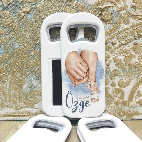 Dikdörtgen Açacaklı Magnet 1128 - Yenidoğan Hediyelik Magnet - Yaren Davetiye