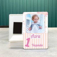 Dikdörtgen 500-1 Yaş Magnet - Fotoğraflı Doğum Günü Yaş Magneti