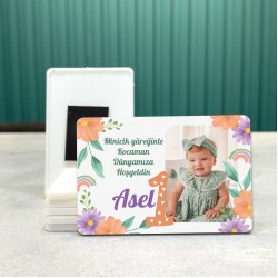 Dikdörtgen 502-1 Yaş Magnet - Fotoğraflı Doğum Günü Yaş Magneti