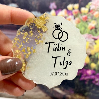 Epoksi Magnet 5042 - Söz Nişan, Düğün Hediyelik Magnet