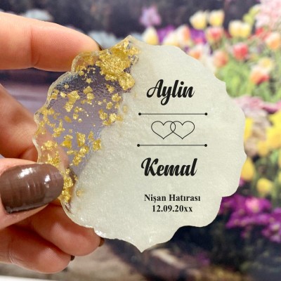 Epoksi Magnet 5046 - Söz Nişan, Düğün Hediyelik Magnet