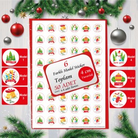 Yılbaşı - Yeni Yıl Temalı Etiket Seti 03