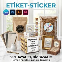 01 - Etiket Tasarla (3 x 4 Cm /  3,5 x 4,5 cm Dikdörtgen)