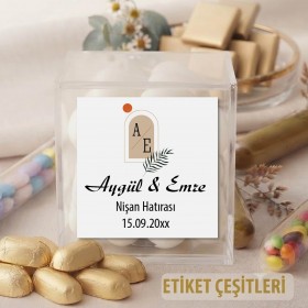 Kare Etiket 005 - Nişan Hatırası Sticker