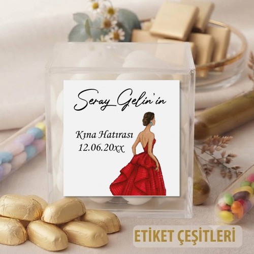 Madlen Çikolata Sargı Etiketi Hediyelik Etiket - Yaren Davetiye