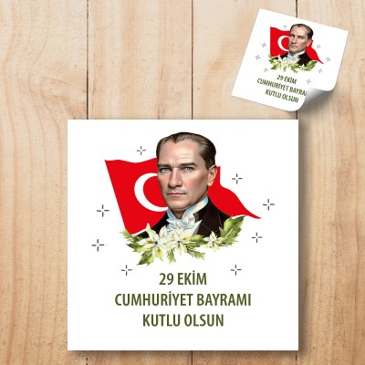 Kare Etiket 126 - 29 Ekim Cumhuriyet Bayramı Etiketleri
