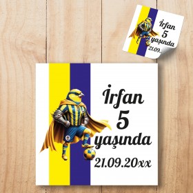 Kare Etiket 183 - Taraftar Fenerbahçe Temalı Sticker