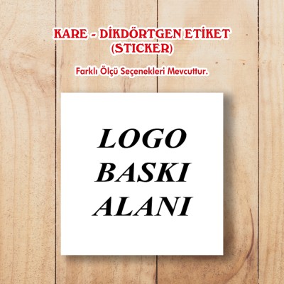 Kare Etiket 202 - Logo Baskısı Sticker