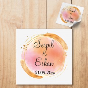 Kare Etiket 002 - Söz, Nikah Tasarım Sticker