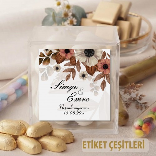 Madlen Çikolata Sargı Etiketi Hediyelik Etiket - Yaren Davetiye