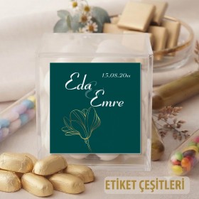 Kare Etiket 013 -  Düğün Hatırası Sticker