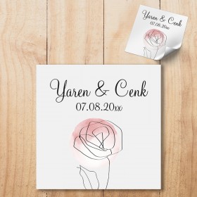 Kare Etiket 017 - Söz, Nişan Tasarım Etiket