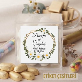 Kare Etiket 022 - Papatya Tasarım Etiket