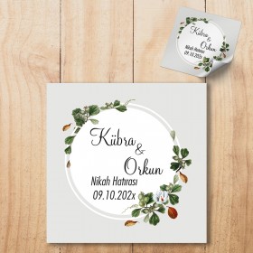 Kare Etiket 054 - Söz, Nişan Hatırası Sticker