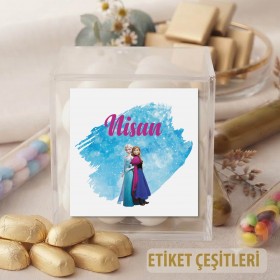 Kare Etiket 060 - Elsa Frozen Tasarım Etiket