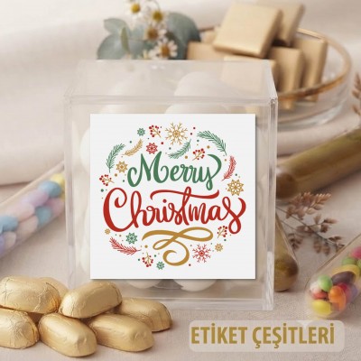 Kare Etiket 101 - Mutlu Yıllar - Yılbaşı - Yeni Yıl Tasarım Sticker