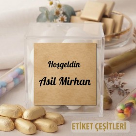 Kare Etiket 106 - Yeni Doğan Bebek Tasarım Sticker