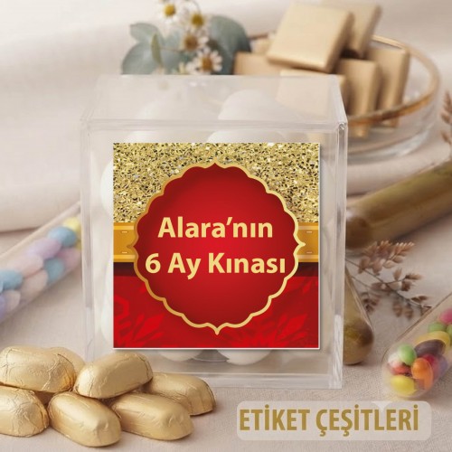 Madlen Çikolata Sargı Etiketi Hediyelik Etiket - Yaren Davetiye