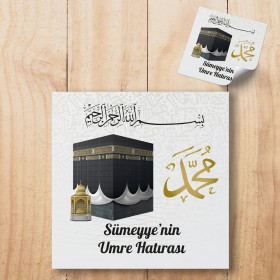 Kare Etiket 155 - Kabe Tasarım - Umre  - Hac Hatırası Etiket