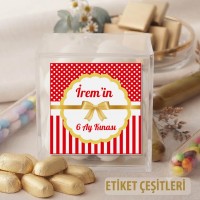 Madlen Çikolata Etiketi 6 Ay Kınası Etiketi