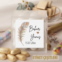 Madlen Çikolata Sargı Etiketi Düğün Etiketi